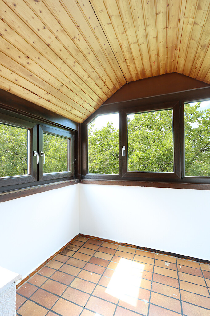geschützter Balkon